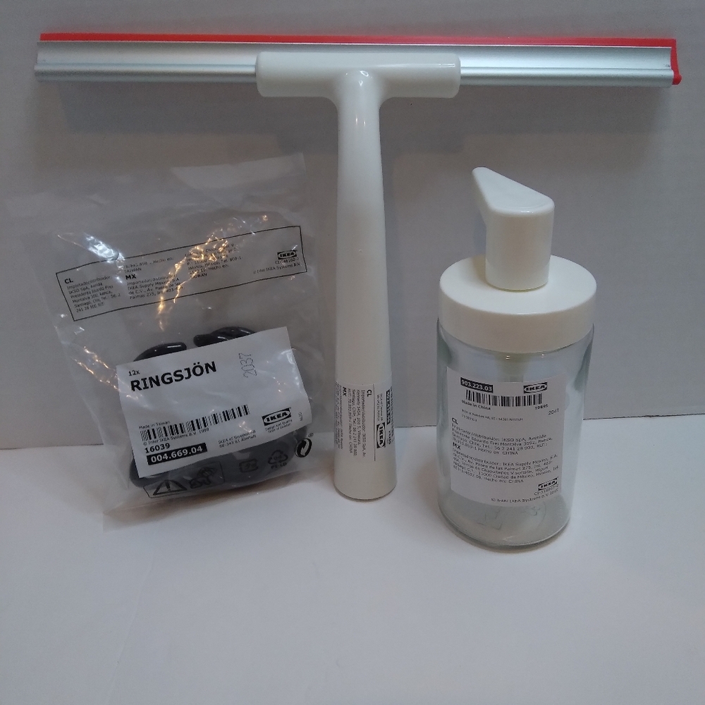 Ikea Lilnagen Shower squeegee Ringsjon curtain rings
